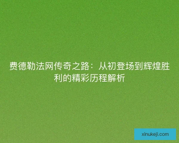 费德勒法网传奇之路：从初登场到辉煌胜利的精彩历程解析